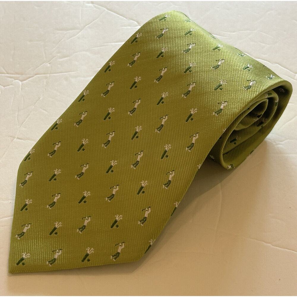 Beau‎ Brummell Soho Men’s Tie Golf Man 3.5” Designer Handmade 100% Silk Necktie